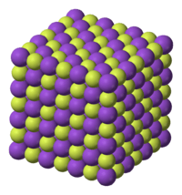 Potassium fluoride 3D ionic